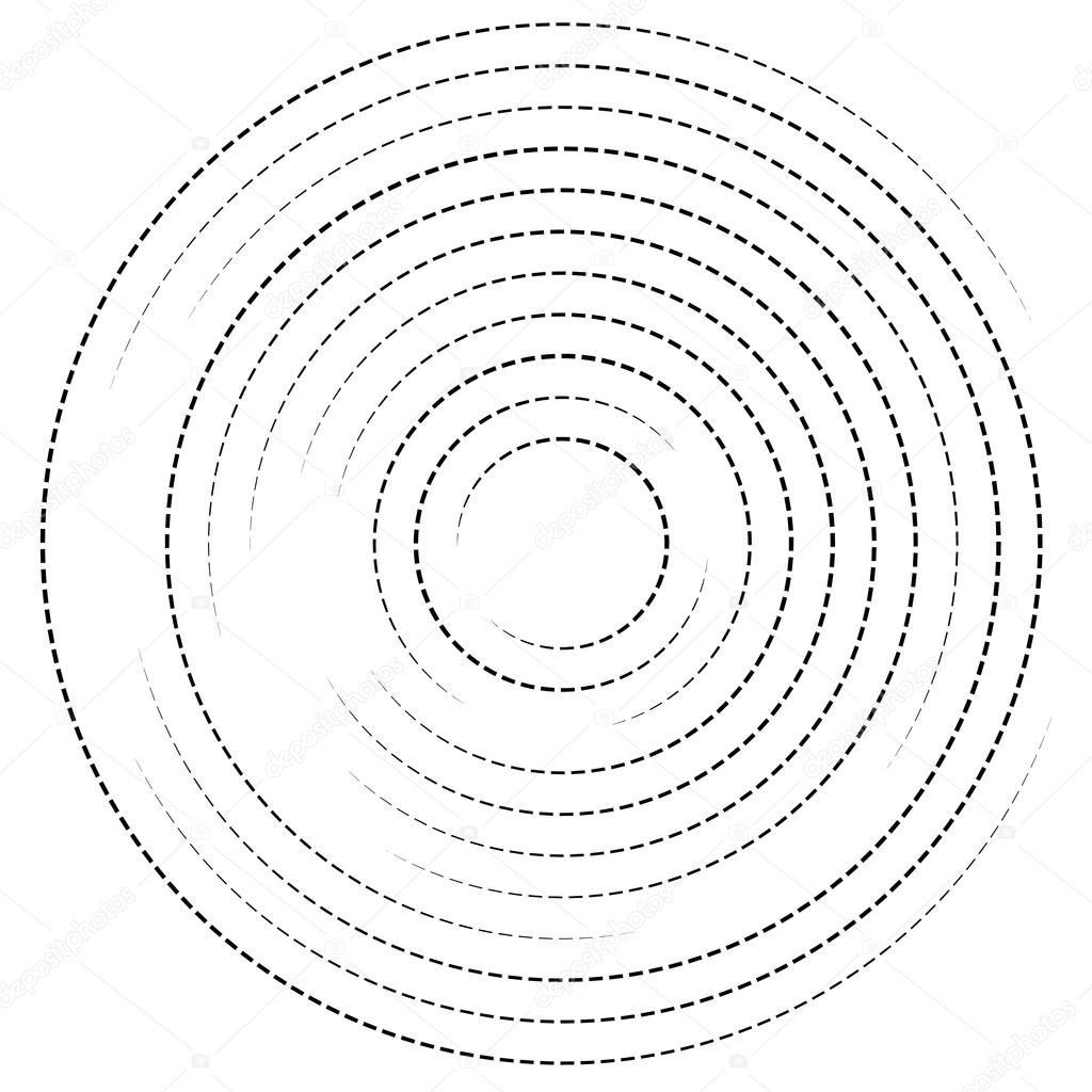 Concentric circles spiral element