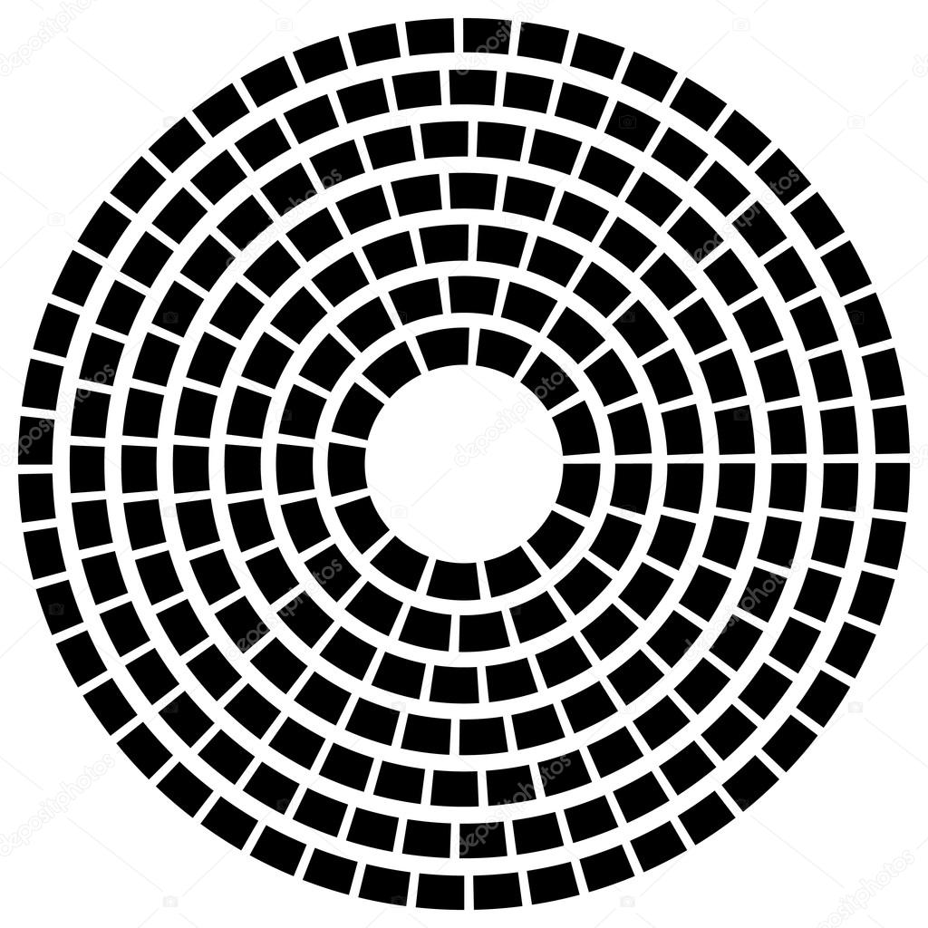 Concentric line circles element