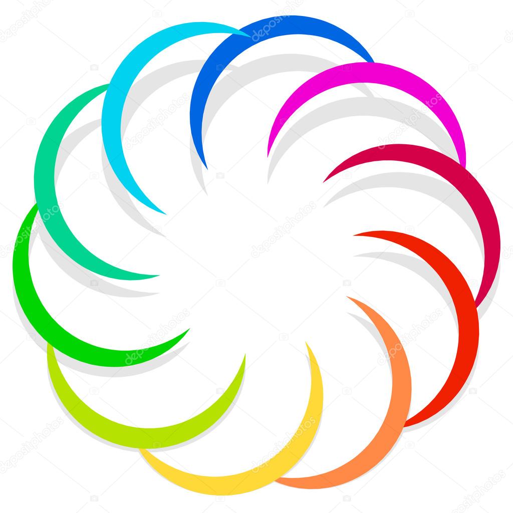 Colorful spirally design element 