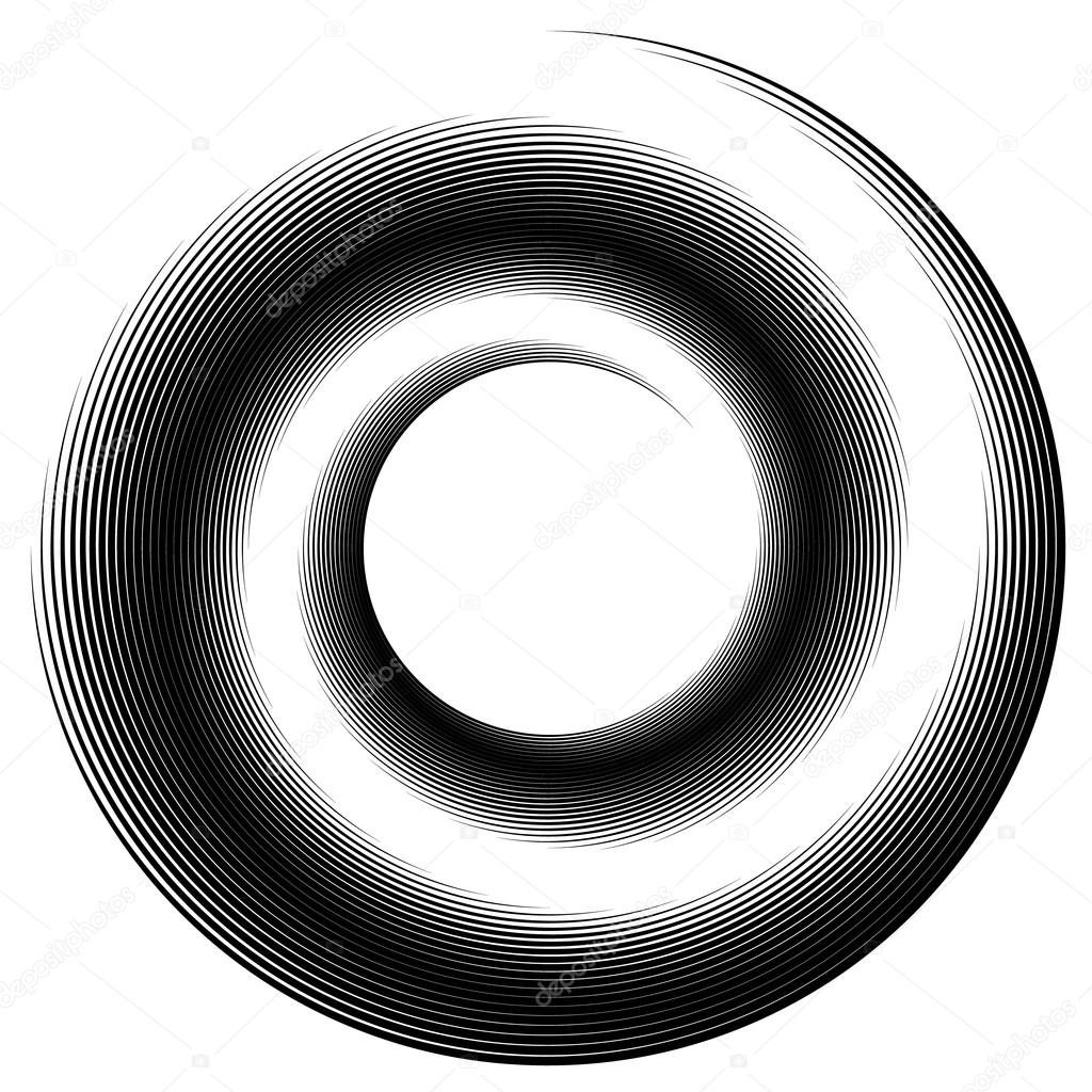 Spiral, vortex shape, element. 
