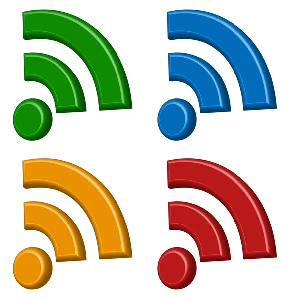 Conexión inalámbrica, iconos de internet wifi — Vector de stock