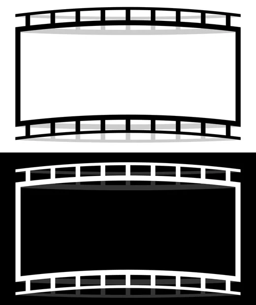 Film strip shape elements set — Stock Vector