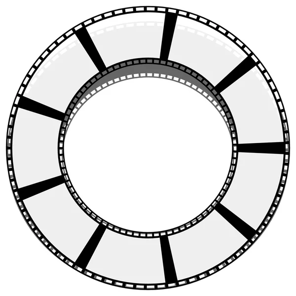 Daire film şeridi arka plan — Stok Vektör