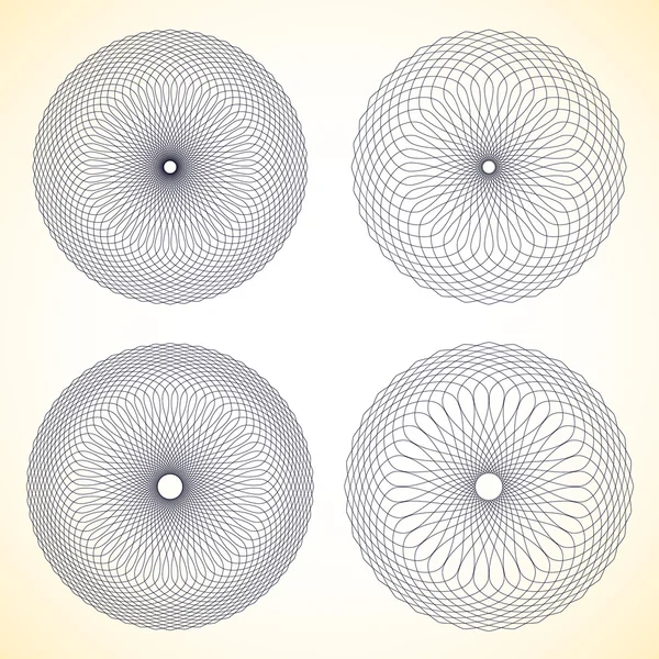 Conjunto de elementos geométricos del círculo — Vector de stock