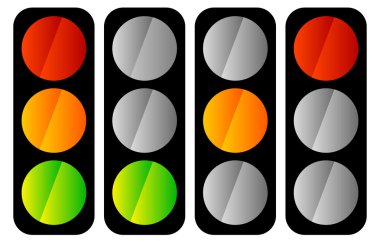 trafik lambası. trafik lambası Icons set