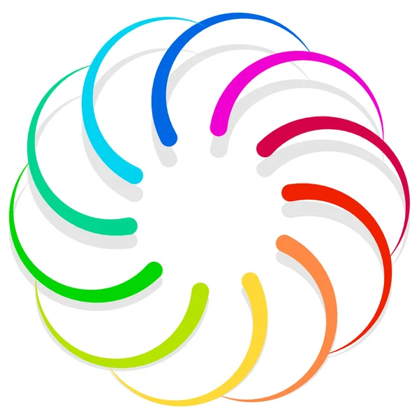 Elemento colorido de diseño en espiral — Vector de stock