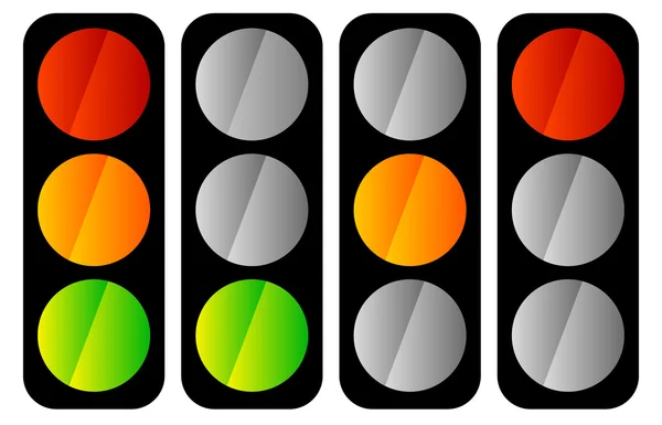 Traffic light. traffic lamp icons set — Stock Vector