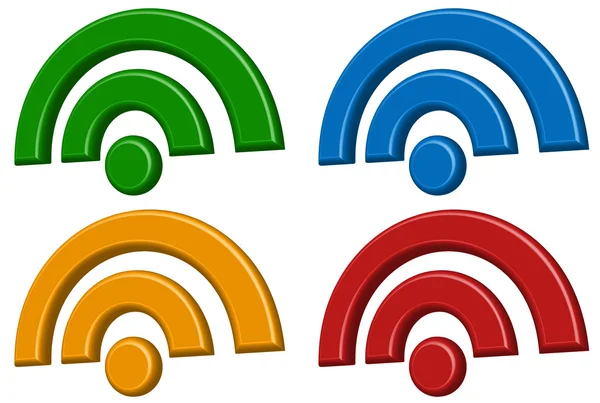 Conexión inalámbrica, iconos de internet wifi — Vector de stock