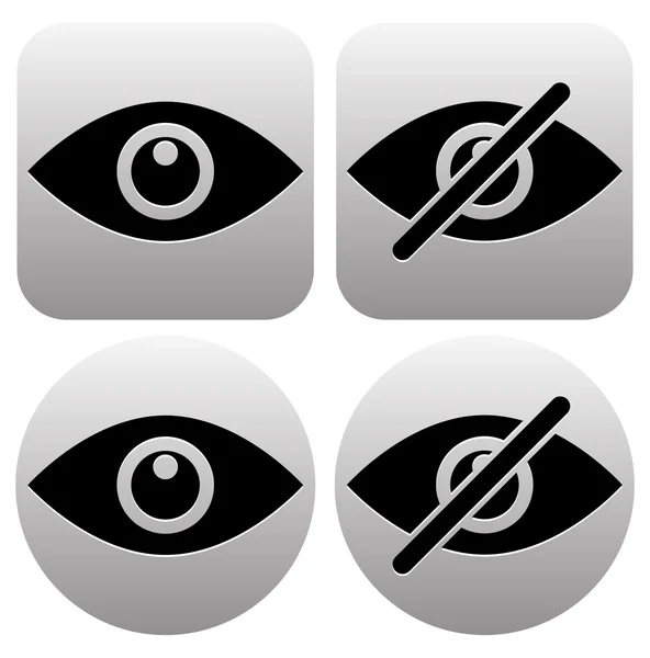 Set of eye icons, symbols — Stock Vector