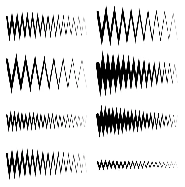 波浪的 Eq 均衡器行集 — 图库矢量图片