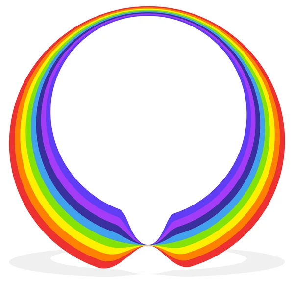 Circulaire regenboog vorm frame — Stockvector