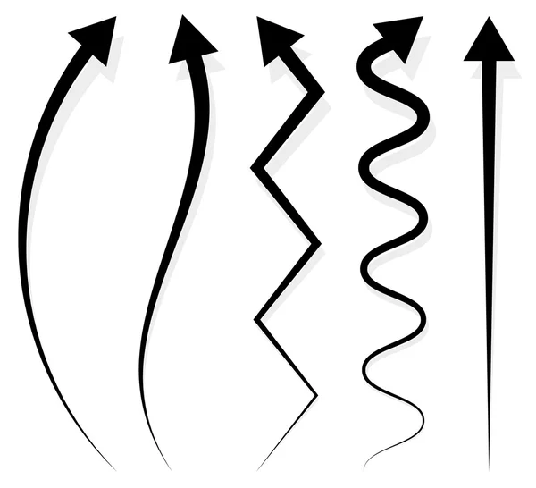 Verticale pijl elementen instellen — Stockvector