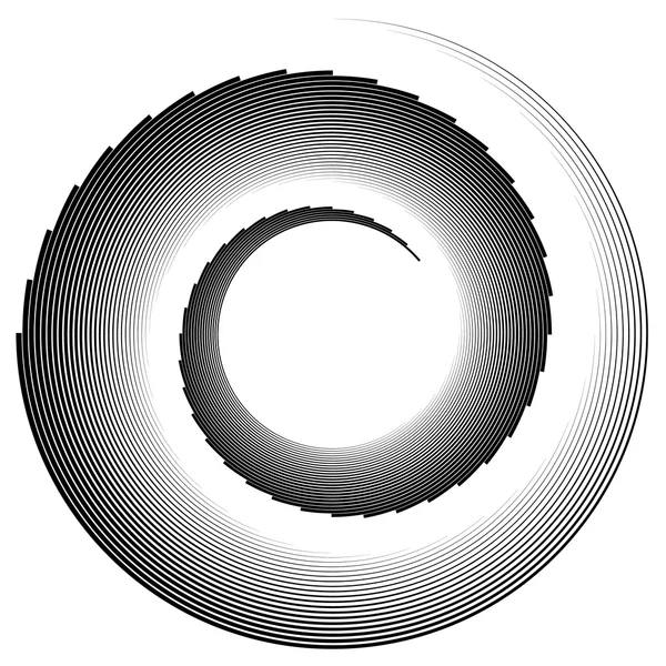 Espiral, forma de vórtice, elemento. I — Vetor de Stock