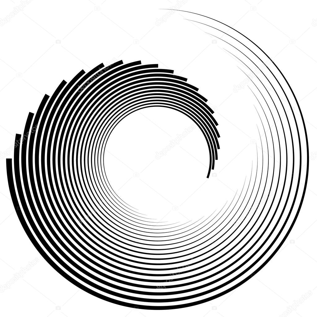 Spiral, vortex shape, element. I 