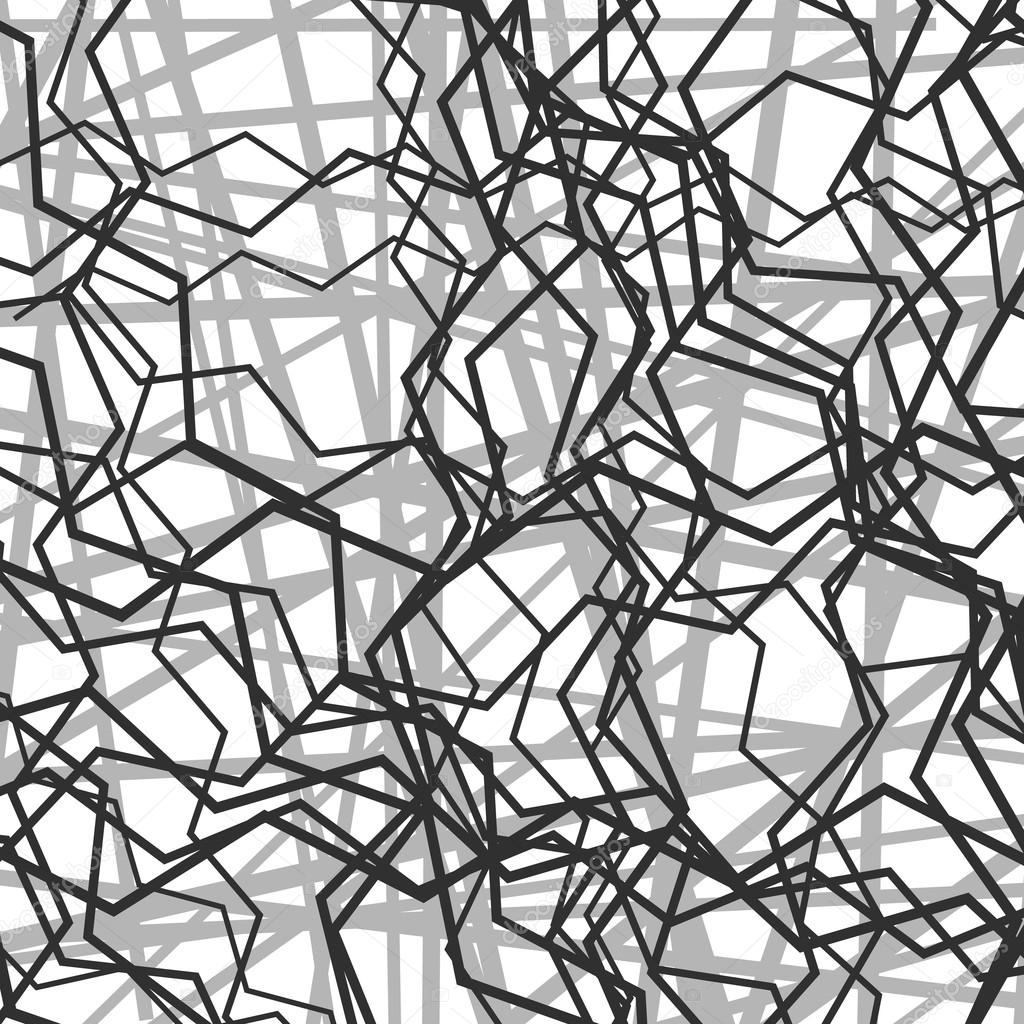 Random chaotic lines abstract pattern