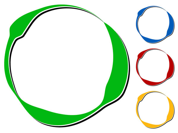 Circle design elements set