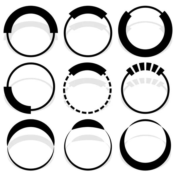 Préchargeurs circulaires ensemble d'interface utilisateur — Image vectorielle
