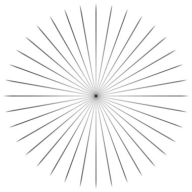 Radyal, yayılan çizgiler öğesi. 