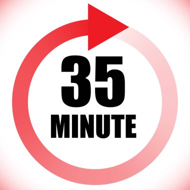 Numaralar, rakamlar, çevirme illüstrasyonu. Zaman, süre ve zaman kavramı simgesi. Geri dönüş zamanı (TAT) simgesi. Geri sayım, geri sayım vektörü