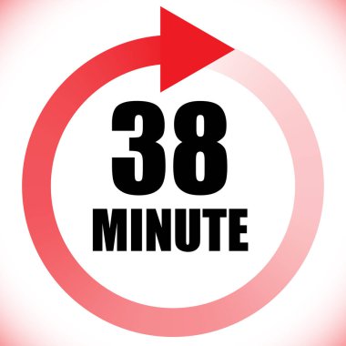 Numaralar, rakamlar, çevirme illüstrasyonu. Zaman, süre ve zaman kavramı simgesi. Geri dönüş zamanı (TAT) simgesi. Geri sayım, geri sayım vektörü