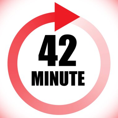 Numaralar, rakamlar, çevirme illüstrasyonu. Zaman, süre ve zaman kavramı simgesi. Geri dönüş zamanı (TAT) simgesi. Geri sayım, geri sayım vektörü