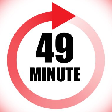 Numaralar, rakamlar, çevirme illüstrasyonu. Zaman, süre ve zaman kavramı simgesi. Geri dönüş zamanı (TAT) simgesi. Geri sayım, geri sayım vektörü