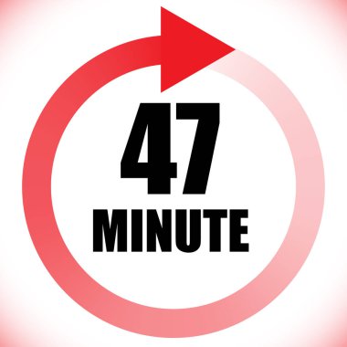 Numaralar, rakamlar, çevirme illüstrasyonu. Zaman, süre ve zaman kavramı simgesi. Geri dönüş zamanı (TAT) simgesi. Geri sayım, geri sayım vektörü