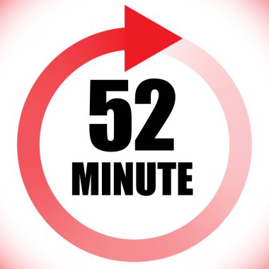 Numaralar, rakamlar, çevirme illüstrasyonu. Zaman, süre ve zaman kavramı simgesi. Geri dönüş zamanı (TAT) simgesi. Geri sayım, geri sayım vektörü