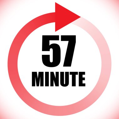 Numaralar, rakamlar, çevirme illüstrasyonu. Zaman, süre ve zaman kavramı simgesi. Geri dönüş zamanı (TAT) simgesi. Geri sayım, geri sayım vektörü