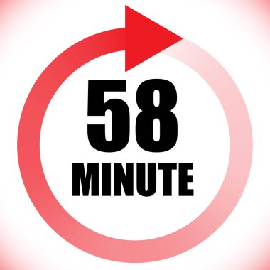 Numaralar, rakamlar, çevirme illüstrasyonu. Zaman, süre ve zaman kavramı simgesi. Geri dönüş zamanı (TAT) simgesi. Geri sayım, geri sayım vektörü