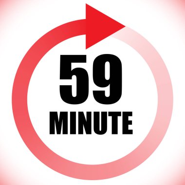 Numaralar, rakamlar, çevirme illüstrasyonu. Zaman, süre ve zaman kavramı simgesi. Geri dönüş zamanı (TAT) simgesi. Geri sayım, geri sayım vektörü