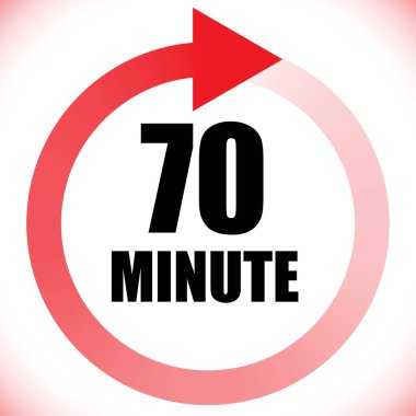 Numaralar, rakamlar, çevirme illüstrasyonu. Zaman, süre ve zaman kavramı simgesi. Geri dönüş zamanı (TAT) simgesi. Geri sayım, geri sayım vektörü