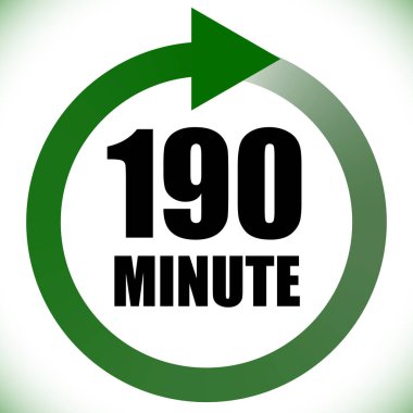 Numaralar, rakamlar, çevirme illüstrasyonu. Zaman, süre ve zaman kavramı simgesi. Geri dönüş zamanı (TAT) simgesi. Geri sayım, geri sayım vektörü