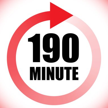 Numaralar, rakamlar, çevirme illüstrasyonu. Zaman, süre ve zaman kavramı simgesi. Geri dönüş zamanı (TAT) simgesi. Geri sayım, geri sayım vektörü