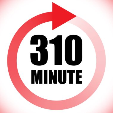 Numaralar, rakamlar, çevirme illüstrasyonu. Zaman, süre ve zaman kavramı simgesi. Geri dönüş zamanı (TAT) simgesi. Geri sayım, geri sayım vektörü