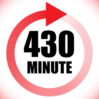 Numaralar, rakamlar, çevirme illüstrasyonu. Zaman, süre ve zaman kavramı simgesi. Geri dönüş zamanı (TAT) simgesi. Geri sayım, geri sayım vektörü