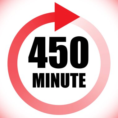 Numaralar, rakamlar, çevirme illüstrasyonu. Zaman, süre ve zaman kavramı simgesi. Geri dönüş zamanı (TAT) simgesi. Geri sayım, geri sayım vektörü