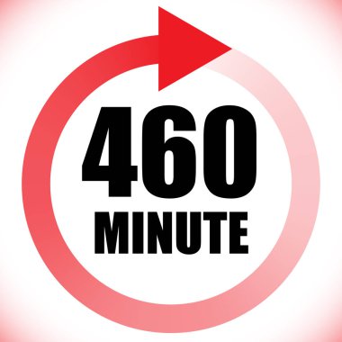 Numaralar, rakamlar, çevirme illüstrasyonu. Zaman, süre ve zaman kavramı simgesi. Geri dönüş zamanı (TAT) simgesi. Geri sayım, geri sayım vektörü