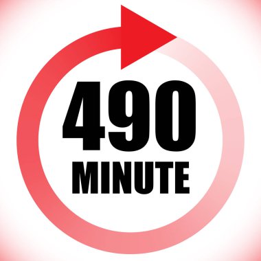 Numaralar, rakamlar, çevirme illüstrasyonu. Zaman, süre ve zaman kavramı simgesi. Geri dönüş zamanı (TAT) simgesi. Geri sayım, geri sayım vektörü