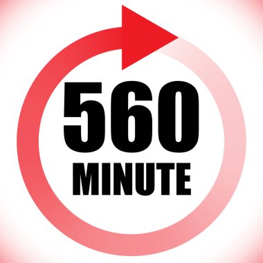 Numaralar, rakamlar, çevirme illüstrasyonu. Zaman, süre ve zaman kavramı simgesi. Geri dönüş zamanı (TAT) simgesi. Geri sayım, geri sayım vektörü