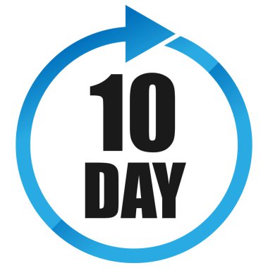 Numaralar, rakamlar, çevirme illüstrasyonu. Zaman, süre ve zaman kavramı simgesi. Geri dönüş zamanı (TAT) simgesi. Geri sayım, geri sayım vektörü