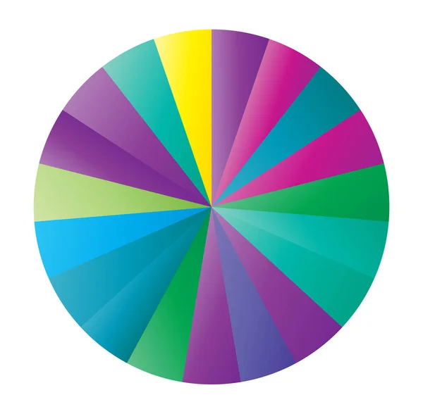 Diagramme Secteurs Diagramme Secteurs Diagramme Cercle Segmenté Portions Pièces Pièces — Image vectorielle