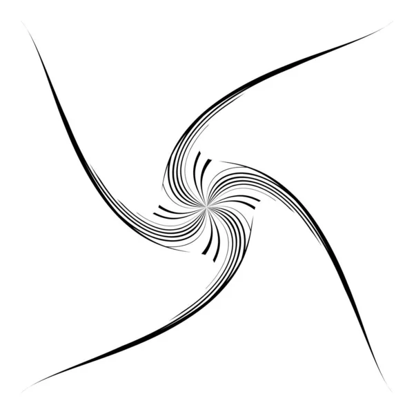 Twist Spirale Tourbillonner Tourbillonner Mince Élément Art Forme Rotative Abstraite — Image vectorielle