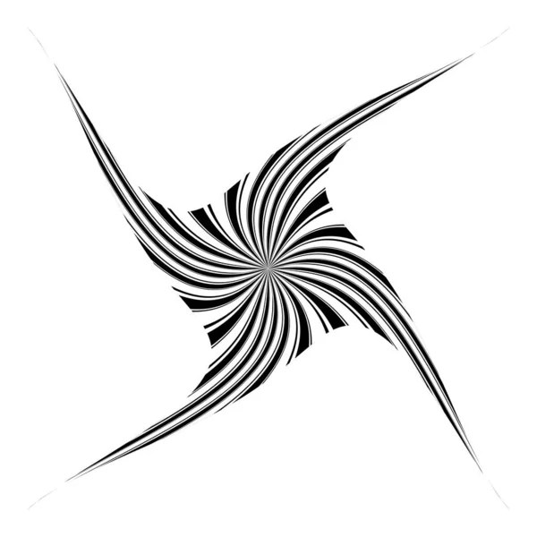 Twist Spirale Vortice Roteare Elemento Art Sottile Forma Astratta Rotante — Vettoriale Stock