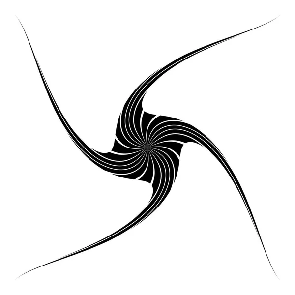 Giro Espiral Remolino Giro Delgada Art Elemento Forma Giratoria Abstracta — Vector de stock