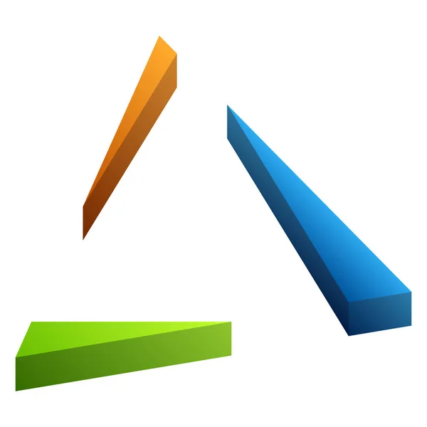 Háromszög Delta Háromszög Logó Logotípus Háromszög Vektor Illusztráció — Stock Vector