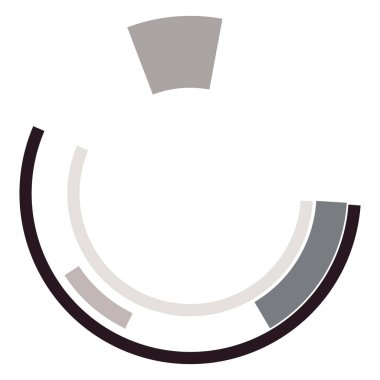 Siber-siber punk, bilim-kurgu geometrik daireler, halkalar. Yüksek teknoloji HUD elementleri. Eşmerkezli, tekno için döner daireler, teknoloji teması. Dairesel, yuvarlak tasarım elementleri