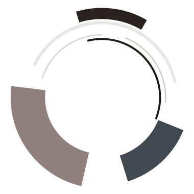 Siber-siber punk, bilim-kurgu geometrik daireler, halkalar. Yüksek teknoloji HUD elementleri. Eşmerkezli, tekno için döner daireler, teknoloji teması. Dairesel, yuvarlak tasarım elementleri