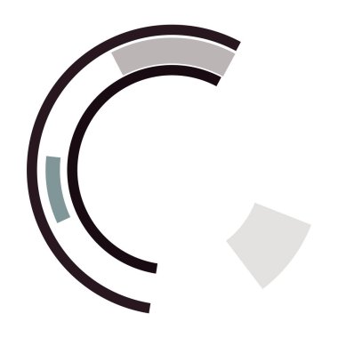 Siber-siber punk, bilim-kurgu geometrik daireler, halkalar. Yüksek teknoloji HUD elementleri. Eşmerkezli, tekno için döner daireler, teknoloji teması. Dairesel, yuvarlak tasarım elementleri