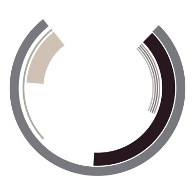 Siber-siber punk, bilim-kurgu geometrik daireler, halkalar. Yüksek teknoloji HUD elementleri. Eşmerkezli, tekno için döner daireler, teknoloji teması. Dairesel, yuvarlak tasarım elementleri